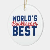 Der beste Buchhalter der Welt Keramikornament (Links)