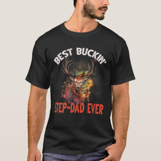 Der beste Buckin' Step-Vater je Hunter Deer Buck S T-Shirt