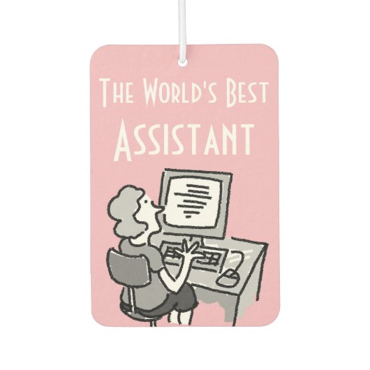 Der beste Büroassistent der Welt Autolufterfrischer (Vorderseite)