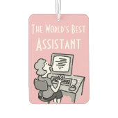 Der beste Büroassistent der Welt Autolufterfrischer (Rückseite)