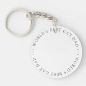 Der beste Cat Vater der Welt Elegantes einfaches F Schlüsselanhänger (Vorderseite)