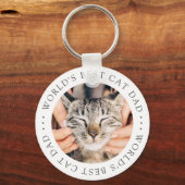 Der beste Cat Vater der Welt Elegantes einfaches F Schlüsselanhänger (Vorderseite)