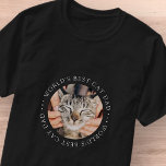 Der beste Cat Vater der Welt Elegantes einfaches F T-Shirt<br><div class="desc">Dieses einfache und klassische Design besteht aus Serifentypografie und fügt ein benutzerdefiniertes Foto hinzu.</div>