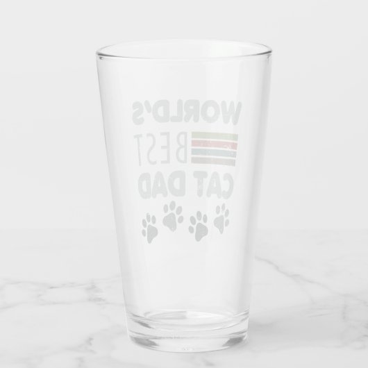 Der beste Cat-Vater der Welt Glas (Rückseite)