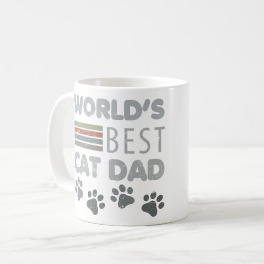 Der beste Cat-Vater der Welt Kaffeetasse (Vorderseite Links)