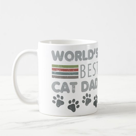 Der beste Cat-Vater der Welt Kaffeetasse (Links)