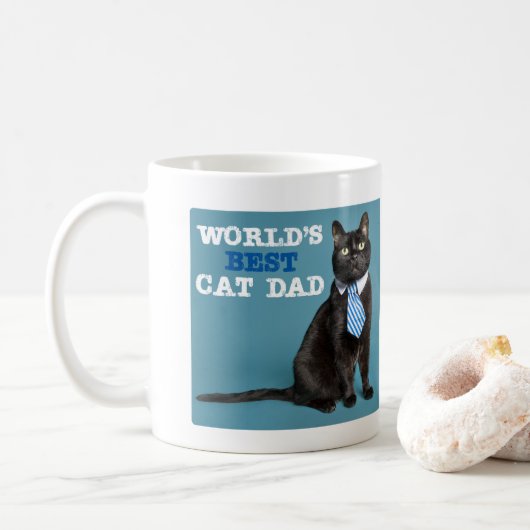 Der beste Cat-Vater der Welt Kaffeetasse (Mit Donut)