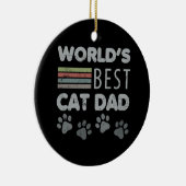 Der beste Cat-Vater der Welt Keramik Ornament (Rechts)