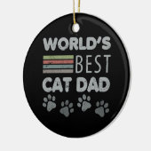 Der beste Cat-Vater der Welt Keramik Ornament (Links)