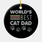 Der beste Cat-Vater der Welt Keramik Ornament (Hinten)