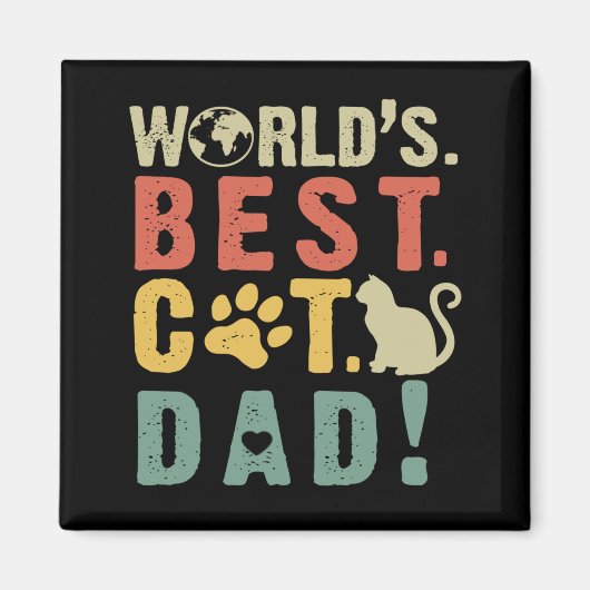 Der beste Cat-Vater der Welt Magnet (Vorne)