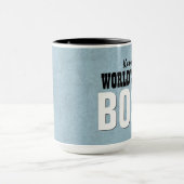 Der beste CHEF der Welt blauer individueller Name Tasse (Zentrum)