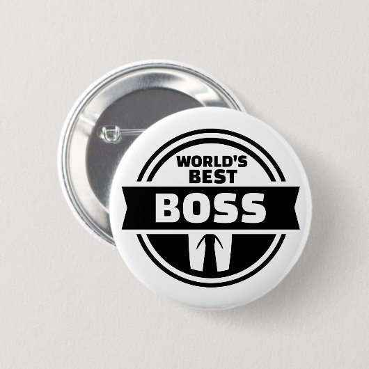 Der beste Chef der Welt Button (Vorne & Hinten)
