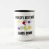 Der beste Chef der Welt übergibt unten Tasse (Zentrum)