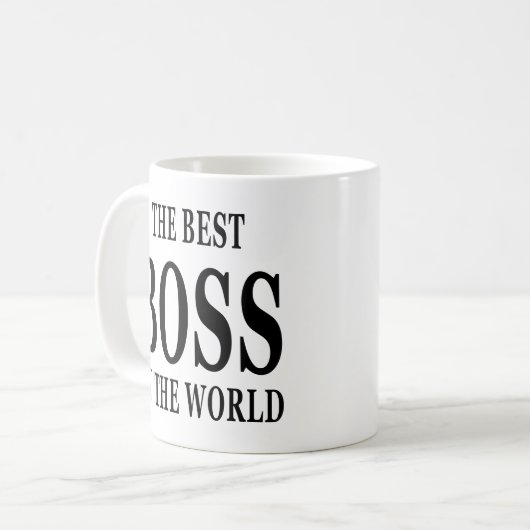 Der beste Chef im besten Chef der Weltlustige Welt Kaffeetasse (Vorderseite Links)