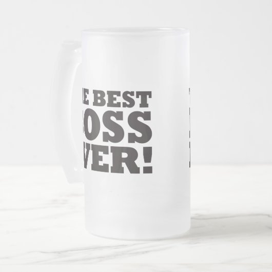 Der beste Chef überhaupt Mattglas Bierglas (Vorderseite Links)