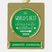 Der beste Chiropraktiker der Welt Banner-Ornament Gold (Vorderseite)