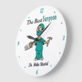 Der beste Chirurg-Funny Große Wanduhr (Winkel)
