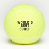 Der beste Coach Blockbrief der Welt Tennisbälle (Vorderseite)