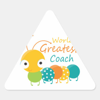 Der beste Coach der Welt Dreieckiger Aufkleber