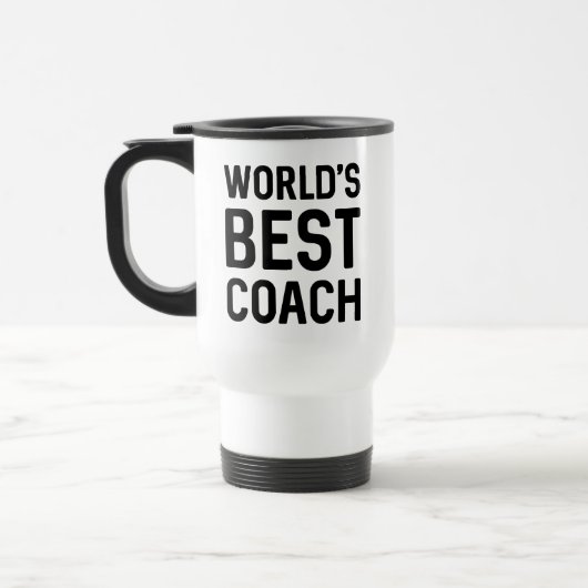 Der beste Coach der Welt Reisebecher (Links)