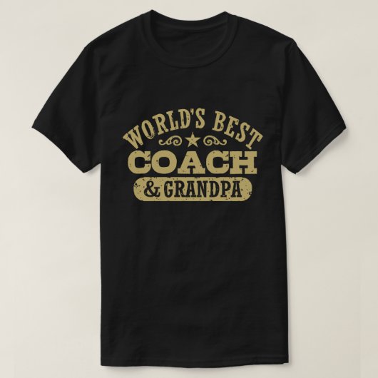 Der beste Coach und Opa der Welt T-Shirt (Design vorne)