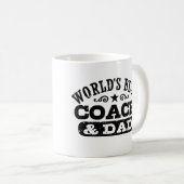 Der beste Coach und Vater der Welt Kaffeetasse (VorderseiteRechts)