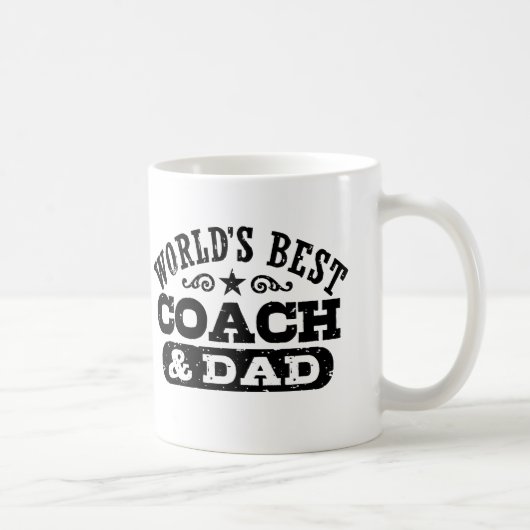 Der beste Coach und Vater der Welt Kaffeetasse (Rechts)