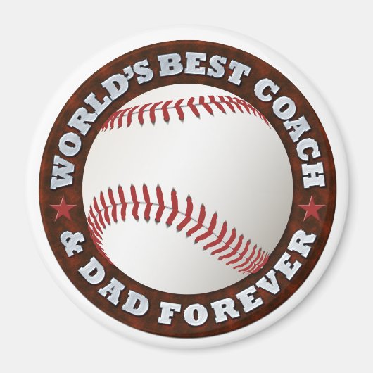 Der beste Coach & Vater der Welt 1 Magnet (Vorne)