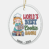 Der beste Cookie-Baker der personalisierten Welt Keramik Ornament (Links)