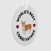 Der beste Corgi Pater Vater Weihnachtsgeschenk der Ornament (Vorderseite)