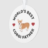 Der beste Corgi Pater Vater Weihnachtsgeschenk der Ornament (Vorderseite)