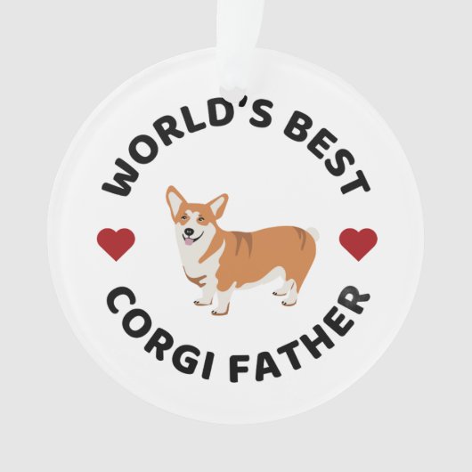 Der beste Corgi Pater Vater Weihnachtsgeschenk der Ornament (Vorderseite)
