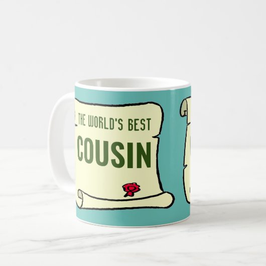 Der beste Cousin der Welt. Kaffeetasse (Vorderseite Links)