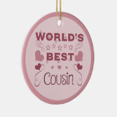 Der beste Cousin der Welt Keramik Ornament (Rechts)