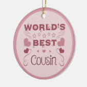 Der beste Cousin der Welt Keramik Ornament (Links)