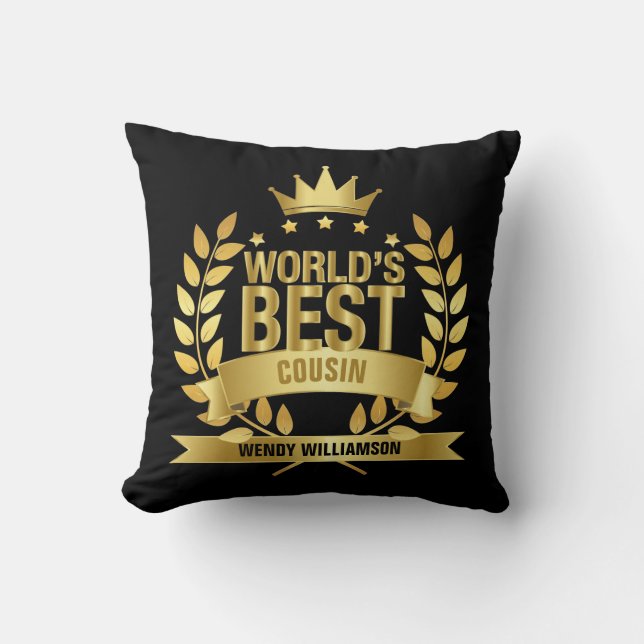 Der beste Cousin der Welt Kissen (Vorderseite)