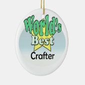 Der beste Crafter der Welt Keramik Ornament (Rechts)