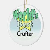 Der beste Crafter der Welt Keramik Ornament (Links)