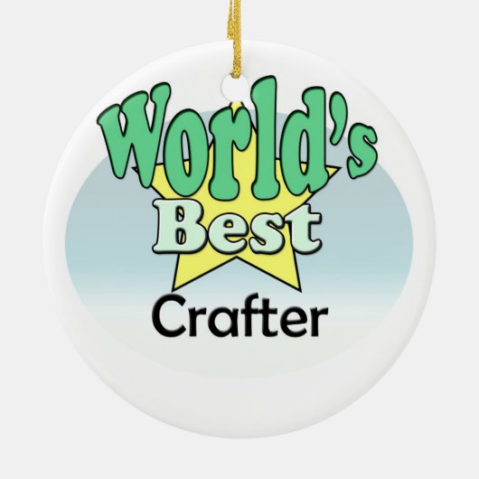 Der beste Crafter der Welt Keramik Ornament (Hinten)