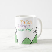 Der beste Cricketspieler Kaffeebecher Kaffeetasse (VorderseiteRechts)