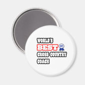 Der beste Cross Country Coach der Welt Magnet (Vorderseite/Rückseite)