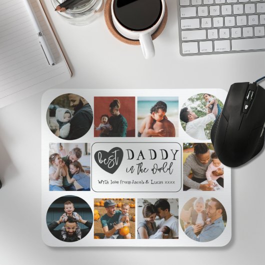 Der beste Daddy 10 Foto Collage Vatertag Mousepad