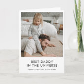 Der beste Daddy im Universum | Der moderne Vaterta Karte (Vorderseite)
