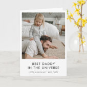 Der beste Daddy im Universum | Der moderne Vaterta Karte (Gelbe Blume)