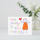 Der beste Daddy in der Welt Postkarte (Stehend Vorderseite)