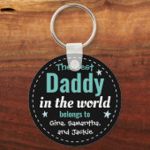 Der beste Daddy in World Individuelle Name Schlüss Schlüsselanhänger (Vorderseite)