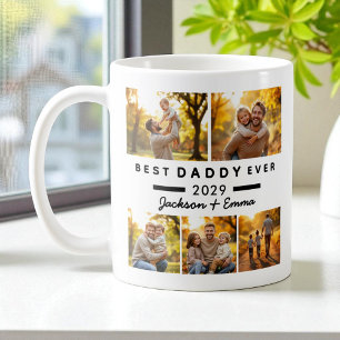 Der beste Daddy je 5 Foto Collage Vatertag Kaffeetasse
