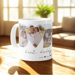 Der beste Daddy je Moderne FotoCollage Vatertag Jumbo-Tasse