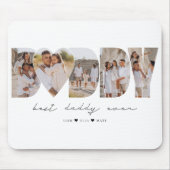 Der beste Daddy je Moderne FotoCollage Vatertag Mousepad (Vorne)